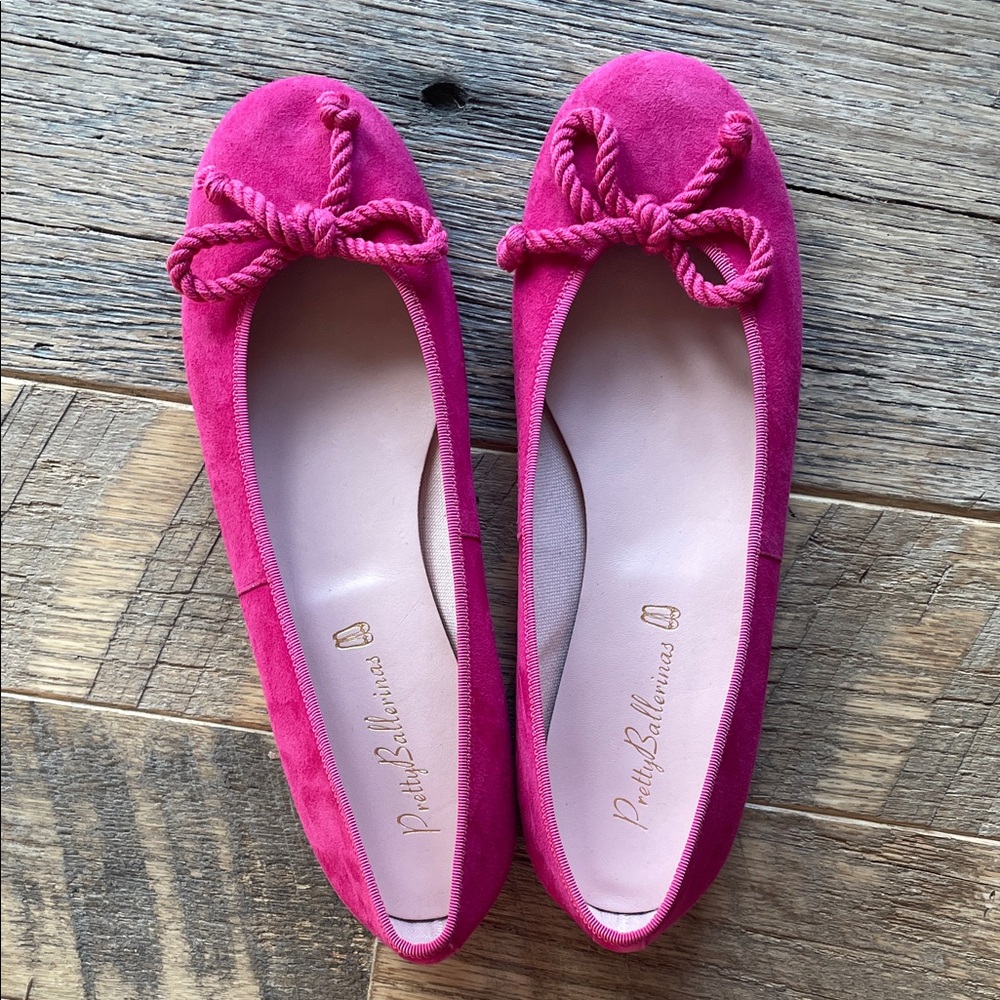Pretty Ballerinas Fuchsia Flats with Bow